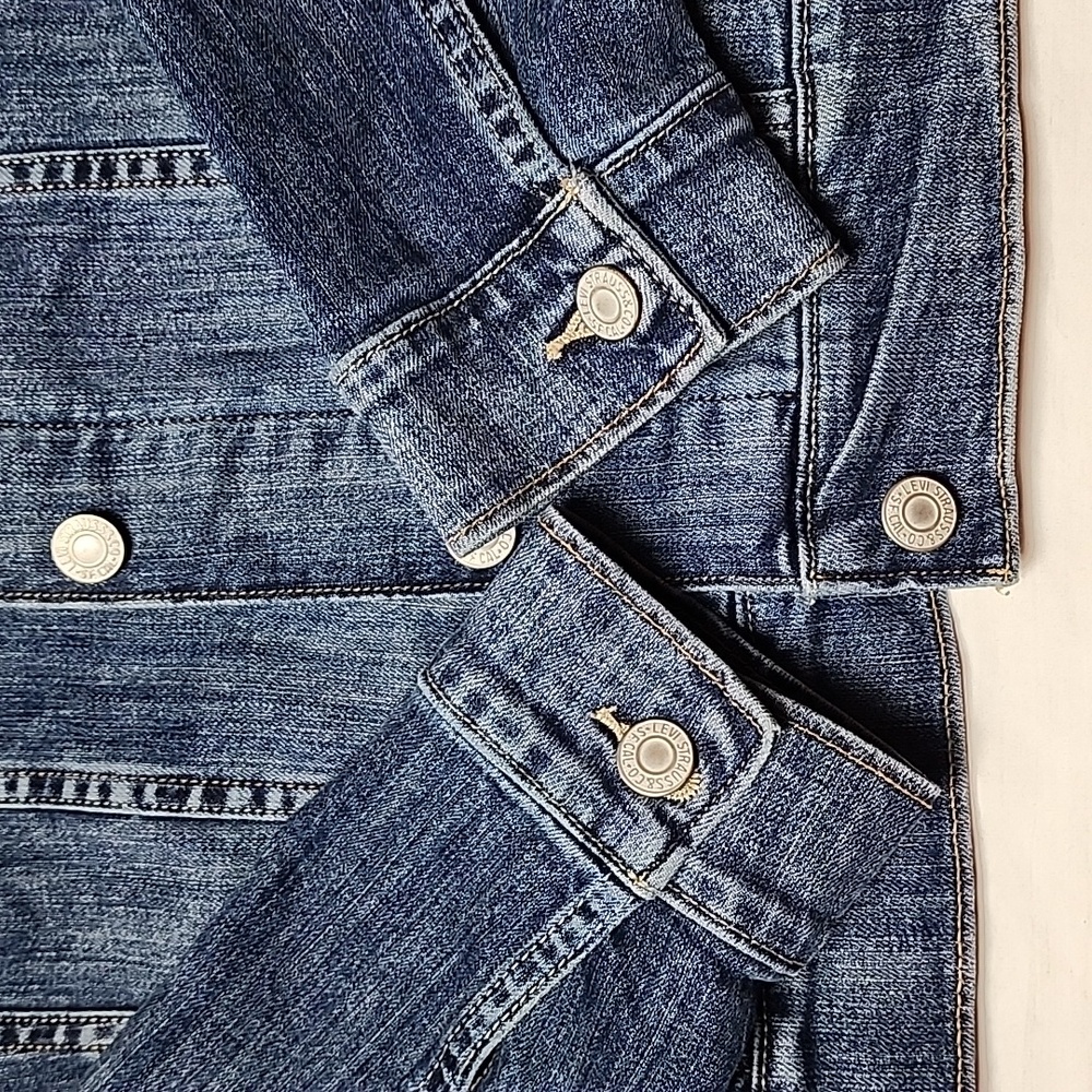 Levi's Denim Trucker Jacket Blue Classic Fit Button Up Jean Jacket XL - Picture 9 of 11